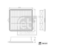 Febi BILSTEIN Filtro Aria per Hyundai Kona SX2 1.0 T-Gdi Hybrid 48V