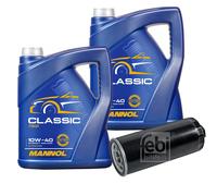 FEBI BILSTEIN Filtro Olio 10L MANNOL Classic 10W-40 Per Audi A6 Avant 4B C5 S6