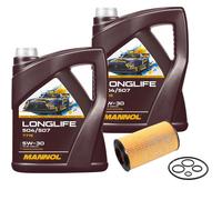 Febi BILSTEIN Filtro Olio, 10L mannol Longlife 504/507 5W-30 per