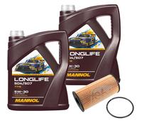 Febi BILSTEIN Filtro Olio 10L mannol Longlife 504/507 5W-30 per Opel Vivaro Box
