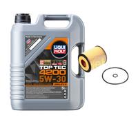 FEBI BILSTEIN Filtro Olio 5L Liqui Moly Top Tec 4200 5W-30 Per Mazda 6 Hatchback
