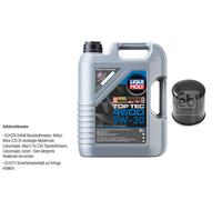 Febi BILSTEIN Filtro Olio 5L Liqui Moly Top Tec 4600 5W-30 per Suzuki Baleno Fw