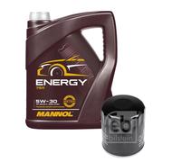 FEBI BILSTEIN Filtro Olio 5L MANNOL Energy 5W-30 Per Jeep Grand Cherokee III WH
