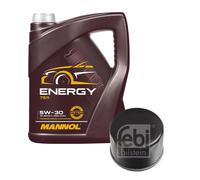 FEBI BILSTEIN Filtro Olio 5L MANNOL Energy 5W-30 Per Suzuki Baleno FW EW 1.2
