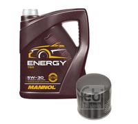 FEBI BILSTEIN Filtro Olio 5L MANNOL Energy 5W-30 Per VW UP 121 122 BL1 BL2 1.0