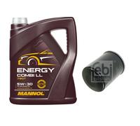 FEBI BILSTEIN Filtro Olio 5L MANNOL Energy Combi LL 5W-30 Per Honda Jazz II GD