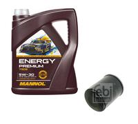 Febi Bilstein Filtro Olio 5L Mannol Energy Premium 5W-30 Per Honda Jazz II GD