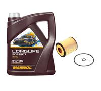 FEBI BILSTEIN Filtro Olio 5L MANNOL Longlife 504/507 5W-30 Per Mazda 6 Hatchback