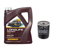 FEBI BILSTEIN Filtro Olio 5L MANNOL Longlife 504/507 5W-30 Per Mitsubishi Mirage