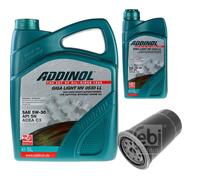 FEBI BILSTEIN Filtro Olio 6L ADDINOL GIGA LIGHT MV 0530 LL Per KIA Carens III UN