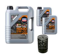 FEBI BILSTEIN Filtro Olio 7L Liqui Moly Top Tec 4200 5W-30 Per VW Golf IV