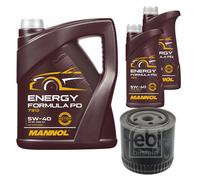 FEBI BILSTEIN Filtro Olio 7L MANNOL Energy Formula PD 5W-40 Per VW Lupo 6X1 6E1