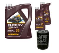 Febi BILSTEIN Filtro Olio 7L mannol Energy Premium 5W-30 per VW Caddy II Scatola