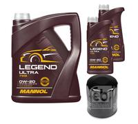 FEBI BILSTEIN Filtro Olio 7L MANNOL Legend Ultra 0W-20 Per Jeep Cherokee KL 2.4