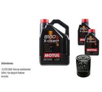Febi BILSTEIN Filtro Olio 7L Motul 8100 x-Pulire+5W30 per VW Transporter IV Box