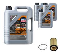 Febi BILSTEIN Filtro Olio 8L Liqui Moly Top Tec 4200 5W-30 per Audi A8 4E_6.0