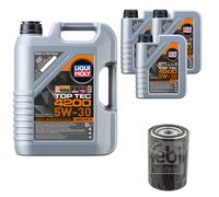 FEBI BILSTEIN Filtro Olio 8L Liqui Moly Top Tec 4200 5W-30 Per Peugeot Boxer
