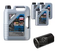 FEBI BILSTEIN Filtro Olio 8L Liqui Moly Top Tec 4600 5W-30 Per VW California T4