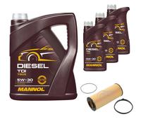 FEBI BILSTEIN Filtro Olio 8L MANNOL Diesel TDI 5W-30 Per Audi A6 4F2 C6 2.4 3.2