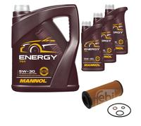 Febi BILSTEIN Filtro Olio 8L mannol Energia 5W-30 per BMW 5er Touring E61 525d