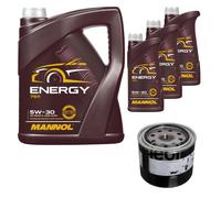 FEBI BILSTEIN Filtro Olio 8L MANNOL Energy 5W-30 Per Nissan Micra IV K13 1.2