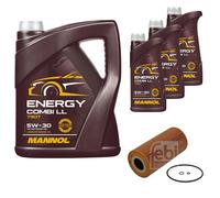 Febi Bilstein Filtro Olio 8L Mannol Energy Combi LL 5W-30 Per Mercedes-Benz