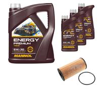 Febi Bilstein Filtro Olio 8L Mannol Energy Premium 5W-30 Per Nissan Qashqai +2 I