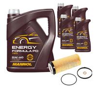 FEBI BILSTEIN Filtro Olio 9L MANNOL Energy Formula PD 5W-40 Per BMW X5 E70