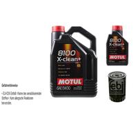 Febi BILSTEIN Olio 6L Motul 8100 x-Pulire+5W30 per VW Golf IV Cabriolet 1E7