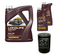 Febi BILSTEIN Olio 7L mannol Longlife 504/507 5W-30 per Audi A4 Avant 8D5