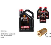 Febi BILSTEIN Olio 8L Motul 8100 x-Pulire+5W30 per Audi A5 Cabriolet 8F7 S5