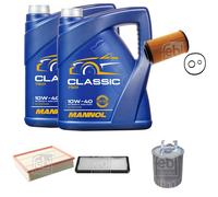 FEBI BILSTEIN Pacchetto di ispezione 10L MANNOL Classic 10W-40 per Mercedes