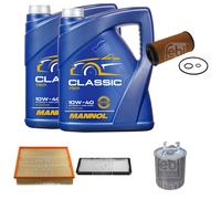 FEBI BILSTEIN Pacchetto di ispezione 10L MANNOL Classic 10W-40 per Mercedes