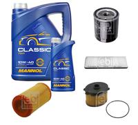 FEBI BILSTEIN Pacchetto di ispezione 6L MANNOL Classic 10W-40 per Peugeot 306