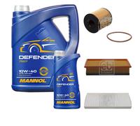 FEBI BILSTEIN Pacchetto di ispezione 6L MANNOL Defender 10W-40 per Fiat Ulysse