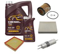 FEBI BILSTEIN Pacchetto di ispezione 6L MANNOL Diesel TDI 5W-30 per BMW Serie 3