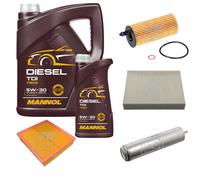 FEBI BILSTEIN Pacchetto di ispezione 6L MANNOL Diesel TDI 5W-30 per BMW Serie 3