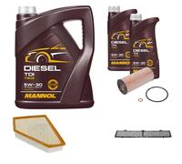 FEBI BILSTEIN Pacchetto di ispezione 7L MANNOL Diesel TDI 5W-30 per BMW Serie 3