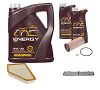 FEBI BILSTEIN Pacchetto di ispezione 7L MANNOL Energia 5W-30 per BMW Serie 3