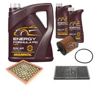 FEBI BILSTEIN Pacchetto di ispezione 7L MANNOL Energia Formule PD 5W-40 per Saab