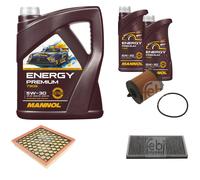 FEBI BILSTEIN Pacchetto di ispezione 7L MANNOL Energy Premium 5W-30 per Saab 9-3
