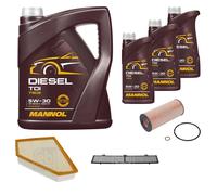 FEBI BILSTEIN Pacchetto di ispezione 8L MANNOL Diesel TDI 5W-30 per BMW Serie 3