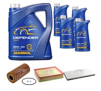 FEBI BILSTEIN Pacchetto di ispezione 9L MANNOL Defender 10W-40 per Mercedes-Benz