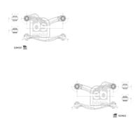 Febi BILSTEIN Querlenkersatz Sinistra Destra per Land Rover Discovery Sport