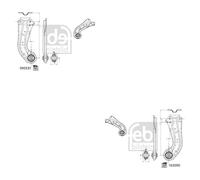 Febi BILSTEIN Querlenkersatz Sinistra Destra per Toyota Corolla Familiare _E21_