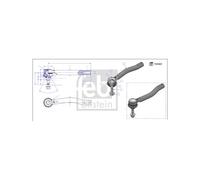 FEBI BILSTEIN Rotula Sterzo Anteriore Destra Per Nissan D8520-3SG1A D8520-4FJ0A