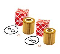 Febi Bilstein Set 2 Pezzi Filtro Olio Motore per BMW 3 Touring 1 X3 E61 E87