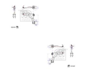 Febi BILSTEIN Set Barra Trasversale SX & Dx per Land Rover Range Evoque