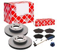 Febi BILSTEIN Set Dischi Freno Anteriori Ventilati + Pastiglie Del per Mercedes