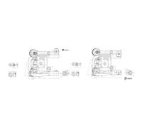 Febi BILSTEIN Set Giunto di Supporto Sinistra Destra Frontale per BMW 3er G20